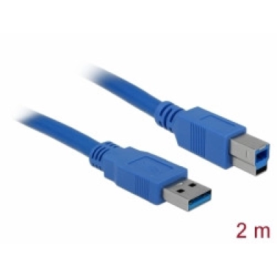 Kabel DELOCK, USB A 3.0 (M) na USB B 3.0 (M), 2m, plavi 82434 - Podatkovni kabeli Kabel DELOCK, USB A 3.0 (M) na USB B 3.0 (M), 2m, plavi 82434 - Podatkovni kabeli