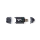 Čitač memorijskih kartica NEDIS CRDRU2100BK, Multicard, USB A 2.0, crna