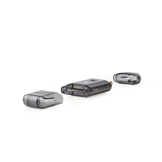 Čitač memorijskih kartica NEDIS CRDRU2100BK, Multicard, USB A 2.0, crna