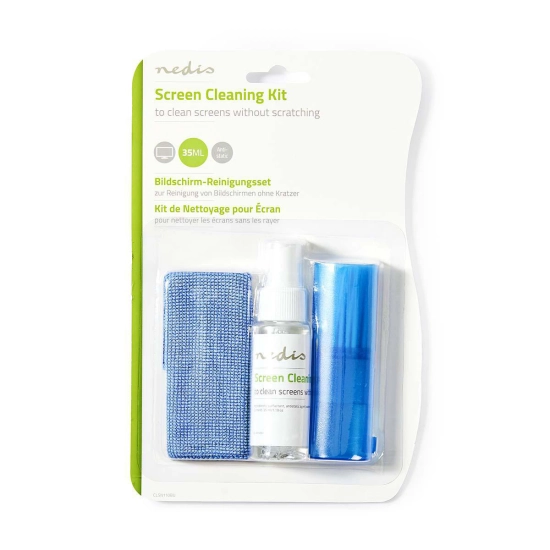 Set za čišćenje ekrana 3u1 CLSN110BU NEDIS, 35 ml Set za čišćenje ekrana 3u1 CLSN110BU NEDIS, 35 ml