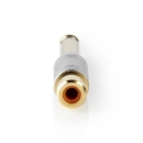 Adapter NEDIS, 6.35mm TS (M) na RCA (Ž), srebrni, blister