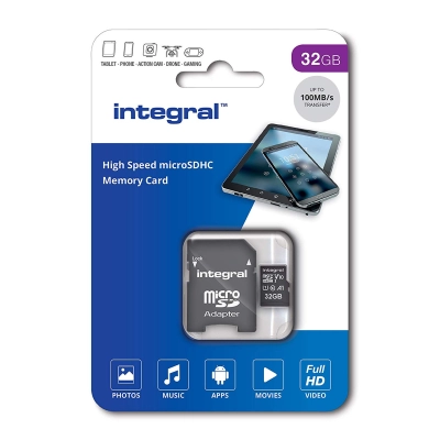 Memorijska kartica INTEGRAL UltimaPro 40MB, micro SDHC, 32GB, A1 Class 10 UHS-I - Memorijske kartice Memorijska kartica INTEGRAL UltimaPro 40MB, micro SDHC, 32GB, A1 Class 10 UHS-I - Memorijske kartice