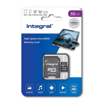 Memorijska kartica INTEGRAL UltimaPro 40MB, micro SDHC, 32GB, A1 Class 10 UHS-I   - Memorijske kartice