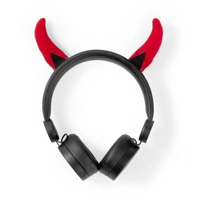 Slušalice NEDIS Danny Devil, on-ear, 3.5mm, crno crvene   - Audio slušalice