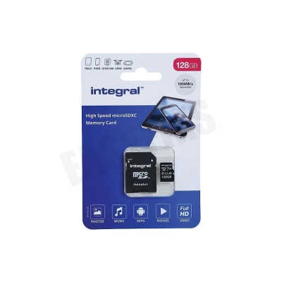 Memorijska kartica INTEGRAL UltimaX, micro SDXC, 128GB, INMSDX128G-100V10, Class 10   - Memorijske kartice