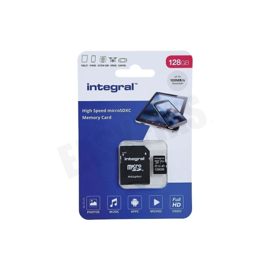 Memorijska kartica INTEGRAL UltimaX, micro SDXC, 128GB, INMSDX128G-100V10, Class 10