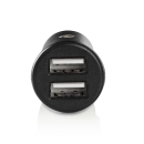 Auto punjač NEDIS CCHAU480ABK, 24W, 2x USB A, crni