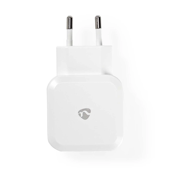 Kućni punjač NEDIS WCHAU484AWT, 24W, 2x USB A, bijeli