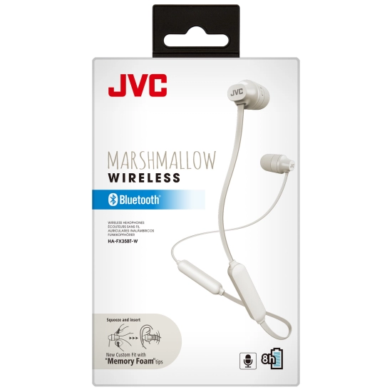 Slušalice JVC HA-FX35BTWE, in-ear, bežične, bluetooth, bijele