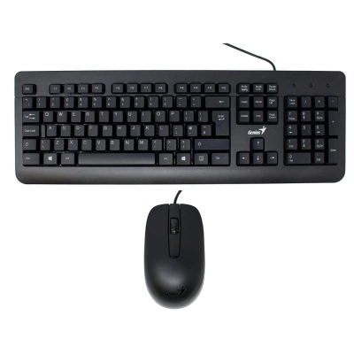 Tipkovnica + miš GENIUS KM-160, HR layout, crna   - Tipkovnica + miš