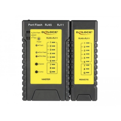 Tester DELOCK, za kabele RJ45/ RJ12/ PoE 86107 - DeLock Tester DELOCK, za kabele RJ45/ RJ12/ PoE 86107 - DeLock