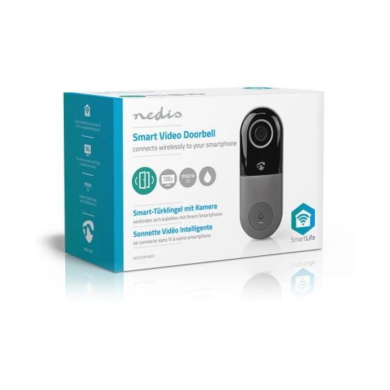 Portafon video WIFI, sa zvonom, za smartphone, NEDIS WIFICDP10GY