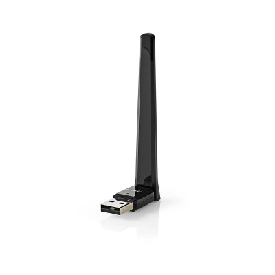 Mrežna kartica adapter USB A, NEDIS WSNWA600BK, AC600, Dual Band, crni