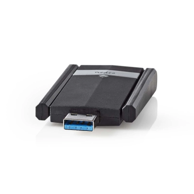 Mrežna kartica adapter USB, NEDIS WSNWA1200BK, AC1200, Dual Band, crni   - Mrežne kartice i adapteri