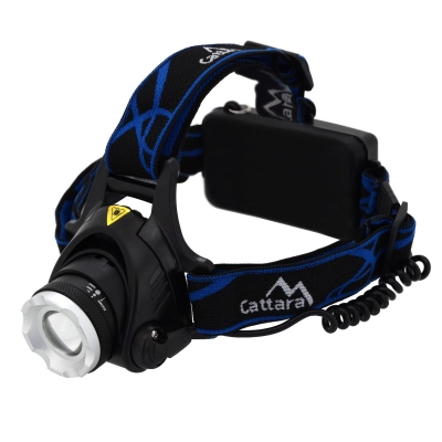 Baterijska svjetiljka naglavna punjiva, 6W Cree XM-L + 2x3,7V  baterija, Cattara   - Pun pogodak!