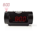 Radio budilica NEDIS, 0.9incha LED zaslon, projekcijski sat, crna