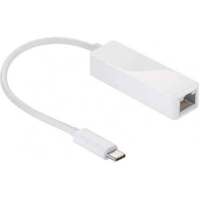 Adapter GOOBAY, USB Type-C (M) na GB LAN RJ45, bijeli, bulk   - Adapteri
