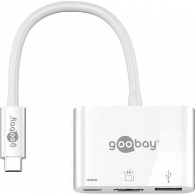 Adapter GOOBAY, USB Type-C (M) na USBA 3.0+HDMI+C   - KABELI, ADAPTERI I RAZDJELNICI