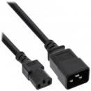Kabel mrežni IEC-60320 C20 na C13, 3x1,5mm2, max. 10A, crni 1m 16659C 