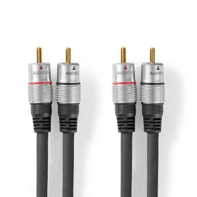 Kabel NEDIS, 2xRCA (M) na 2xRCA (M), 5m, high quality   - Audio kabeli