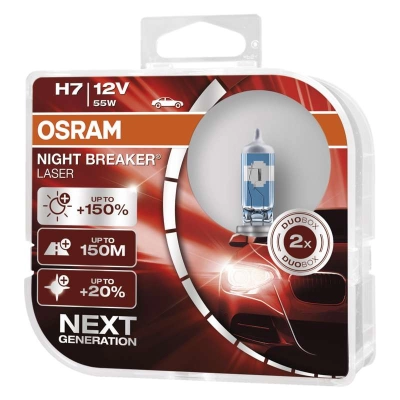 Žarulja auto Osram H7 12V 55W Night Breaker laser 64210 NBL / par !!   - Auto rasvjeta