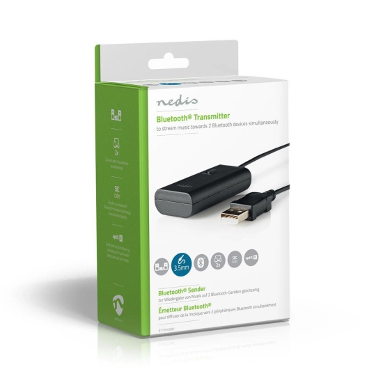 Bežični audio transmiter NEDIS, Bluetooth, dual pairing Bežični audio transmiter NEDIS, Bluetooth, dual pairing