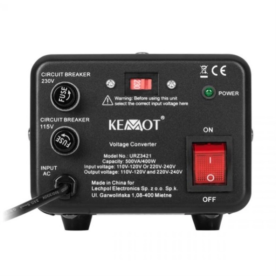 Adapter 220V > 110V,  500VA, KEMOT URZ3421