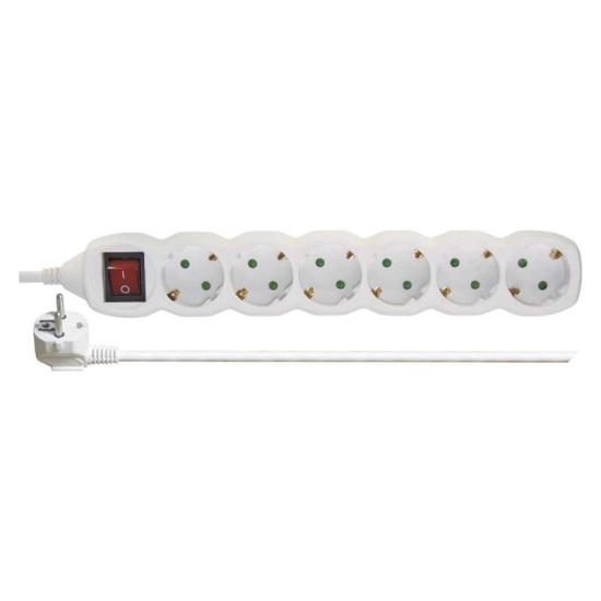 Kabel produžni EMOS, 6 mjesta, 1mm2, s prekidačem, 2m Kabel produžni EMOS, 6 mjesta, 1mm2, s prekidačem, 2m