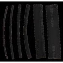 Bužir termo - set 100 x 10cm, crni, 2:1, u PVC vrećici