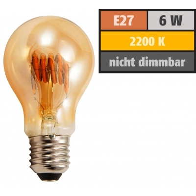 Žarulja LED E27 filament 6W, 2200K,toplo svjetlo, retro izgled, McShine   - LED žarulje