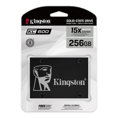 SSD 256 GB KINGSTON KC600, SATA3, 2.5incha, maks do 550/500 MB/s   - Solid state diskovi SSD
