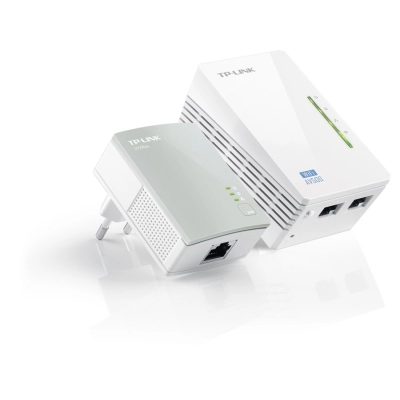 Powerline adapter TP-LINK TL-WPA4220KIT, AV600 Wi-fi 300/600Mbps (TL-WPA4220 & TL-PA4010)   - Powerline