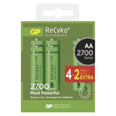 Baterija NI-MH  Ready2use AA 2.6 Ah  4+2 komada gratis, GP ReCyko   - Punjive baterije