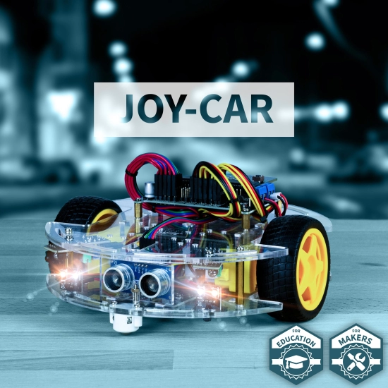 Šasija za izradu robota, JOY-IT Joy-Car, za Microbit, 2 motora, akril