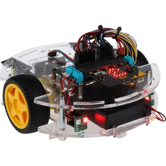 Šasija za izradu robota, JOY-IT Joy-Car, za Microbit, 2 motora, akril