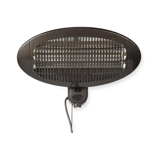 Grijalica NEDIS HTPA110EBK, 650/1300/2000W,  za dvorište, terasu, 3 postavke topline, montaža na zid, kut  0-45 stupnjeva, IP34 zaštita od prskanja