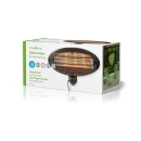 Grijalica NEDIS HTPA110EBK, 650/1300/2000W,  za dvorište, terasu, 3 postavke topline, montaža na zid, kut  0-45 stupnjeva, IP34 zaštita od prskanja