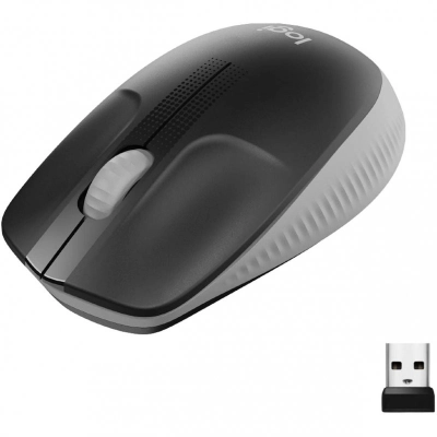 Miš LOGITECH M190, optički, bežični, 1000 DPI, USB A, sivi  