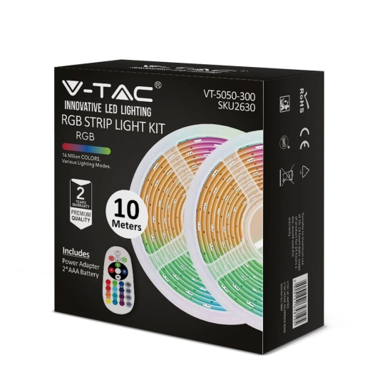 LED set dekorativni RGB, 10m/300x5050 LED, IP20, VT-5050-300, SKU-2630 LED set dekorativni RGB, 10m/300x5050 LED, IP20, VT-5050-300, SKU-2630