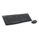 Tipkovnica + miš LOGITECH MK295 Silent 920-009809, bežična, US layout, crna 