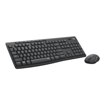 Tipkovnica + miš LOGITECH MK295 Silent 920-009809, bežična, US layout, crna    - Tipkovnica + miš