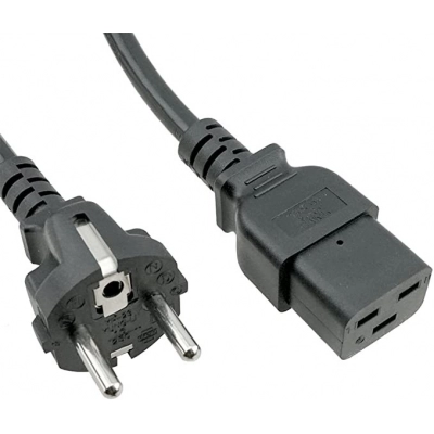 Kabel mrežni IEC C19/ŠUKO, NEDIS, 3x1.5 mm2, 2m   - Produžni kabeli