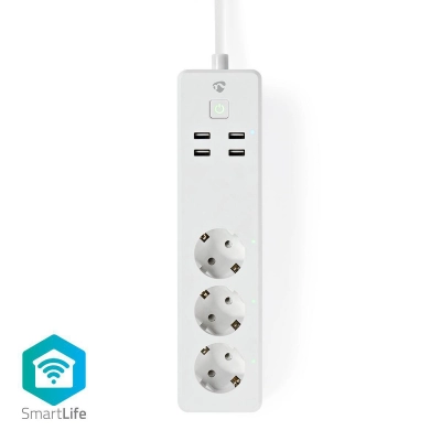 Kabel produžni Wifi, trostruki +4xUSB, Nedis WIFIP311FWT   - Smart Home