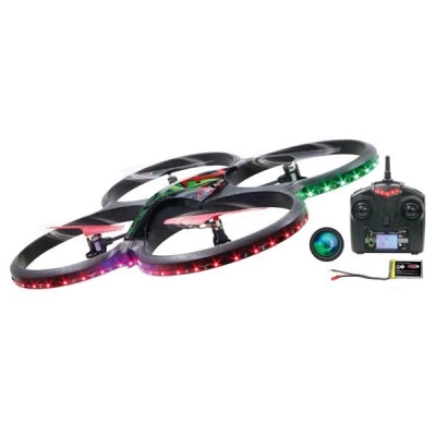 Dron JAMARA Flyscout AHP+, kamera, LED, Turbo, Headless-Flyback, upravljanje daljinskim upravljačem, crni   - Letjelice i dronovi