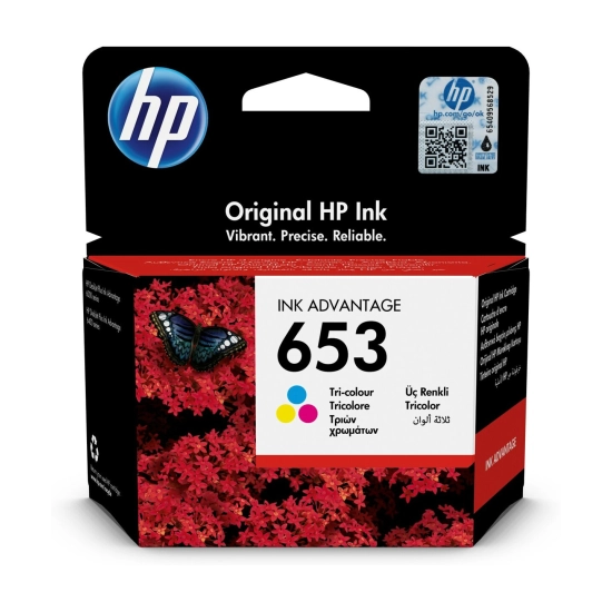 Tinta HP 653, 3YM74AE, tri-color, za Deskjet Plus Ink Advantage 6075/6475 Tinta HP 653, 3YM74AE, tri-color, za Deskjet Plus Ink Advantage 6075/6475