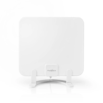 Antena NEDIS DVB-T/T2, 0-25km, sobna, 30dB, FM/VHF/UHF, LTE 700 filter, DAB, aktivna, bijela