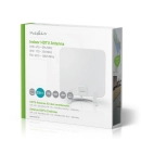 Antena NEDIS DVB-T/T2, 0-25km, sobna, 30dB, FM/VHF/UHF, LTE 700 filter, DAB, aktivna, bijela