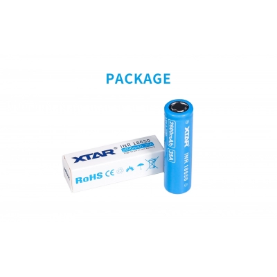 Baterija litijeva 3,7V 18650 PCM Li-Ion 2600mAh,25A, INR18650   - XTAR