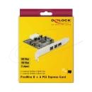 PCIe kartica DELOCK, 2x FireWire 1394B 9 pin (Ž), 1 x FireWire 1394A 6 pin (Ž)