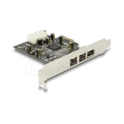 PCIe kartica DELOCK, 2x FireWire 1394B 9 pin (Ž), 1 x FireWire 1394A 6 pin (Ž) - DeLock PCIe kartica DELOCK, 2x FireWire 1394B 9 pin (Ž), 1 x FireWire 1394A 6 pin (Ž) - DeLock
